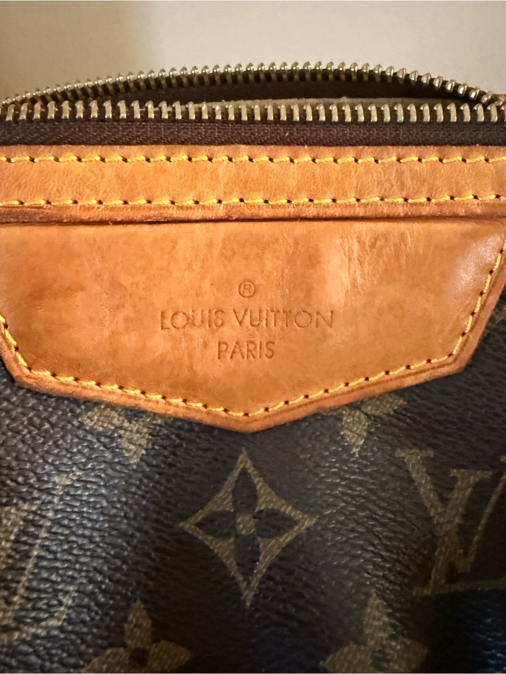 Louis Vuitton Brown Monogram Canvas LARGE Satchel with Tan Leather Trim PROJECT - Picture 2 of 15